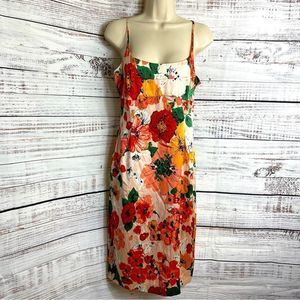 Susana Monaco Floral Dress - Red, Orange, Green